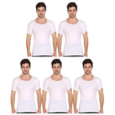 Deals, Discounts & Offers on Men - [Sizes XS, S, M, L] VIP Supreme Men's Half Sleeve Cotton Vest (Pack of 5)