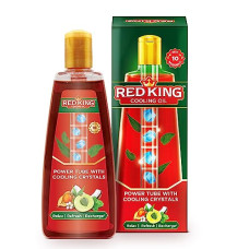 Deals, Discounts & Offers on  - Red King Cooling oil|Non sticky| Power of 10 Ayurvedic ingredients| Relieves Fatigue, Sleeplessness, Headache and Stress, 280ml