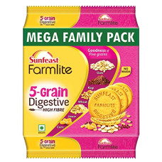 Deals, Discounts & Offers on  - Sunfeast Farmlite 5 Grain Digestive Biscuit, High Fibre Biscuit, Goodness of 5 Grains, 800 g Pack