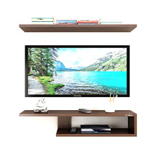 Deals, Discounts & Offers on Furniture - Anikaa Rizos Engineered Wood Wall Mount TV Unit/TV Stand/Wall Set Top Box Stand/TV Cabinet/TV Entertainment Unit (Wenge)(D.I.Y)