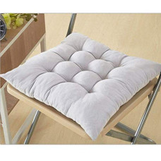 Deals, Discounts & Offers on Furniture - Jaipur Linen 100% Cotton Decorative Damask Fabric Chair Pad Back Cushion with Ties Especially with Hand-Made Quilting