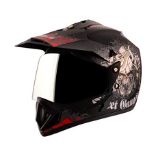 Deals, Discounts & Offers on  - Vega Off Road Gangster Full Face Helmet Dull Black Red, Size: M(57-58 cm)