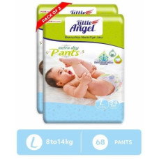 Deals, Discounts & Offers on Baby Care - Little Angel Baby Diaper Pants (2 x 34 Pcs) - L(68 Pieces)