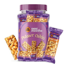 Deals, Discounts & Offers on  - Go Desi Peanut Chikki Bar | No Added Preservatives and Colours | Gajak | Sweets | Gazak | 50 pieces