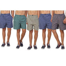 Deals, Discounts & Offers on Men - [Size M] DIGITAL SHOPEE Men's Cotton Shorts Boxers, Pack of 5 - Multicolor
