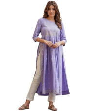 Deals, Discounts & Offers on Women - rytras Women's Rayon Printed Nayra Cut Kurta