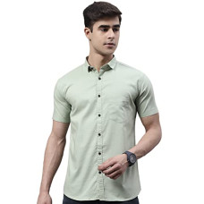 Deals, Discounts & Offers on Men - [Sizes S, M, L, XL] Majestic Man Men Cotton Solid Half Sleeve Slim Fit Shirt