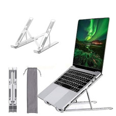 Deals, Discounts & Offers on Laptop Accessories - Dyazo 6 Angles Adjustable Aluminum Ergonomic Foldable Portable Tabletop Laptop/Desktop Riser Stand Holder Compatible