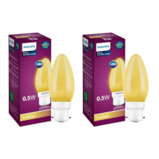 Deals, Discounts & Offers on  - Philips LED Deco Yellow 0.5W Glass Candle (Pack of 2)
