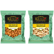 Deals, Discounts & Offers on Food and Health - BLK FOODS Select California Almond & Cashew 400g Dry Fruits Combo Pack- Cashews, Almonds(2 x 200 g)