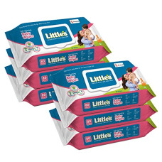 Deals, Discounts & Offers on  - Little's Soft Cleansing Baby Wipes Lid, 80 Wipes (Pack of 6)
