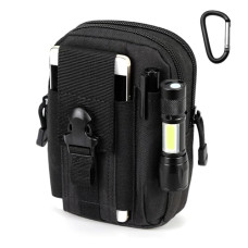 Deals, Discounts & Offers on  - INKMILAN Men's Mobile Phone Portable Sports Bag, Multi-Zipper Canvas Waist Belt Bum Bag Tactical Running Pouch Travel Camping Hiking Outdoor Fanny Bags (BLACK-02)