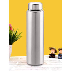 Deals, Discounts & Offers on  - Kuber Industries Stainless Steel Fridge Water Bottle/Refrigerator Bottle/Thunder (1000 Ml,Silver)-KUDMART2736