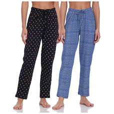 Deals, Discounts & Offers on Women - Amazon Brand - Myx Women's Cotton Relaxed Fit Pajama (Pack of 2)