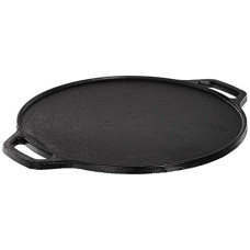 Deals, Discounts & Offers on Cookware - Amazon Brand - Solimo Pre-Seasoned Cast Iron Dosa Tawa, 12 Inches (30 cm), Black, 100% Toxin-free, Naturally Non-stick, Long Lasting, Gas & Induction Stove-friendly
