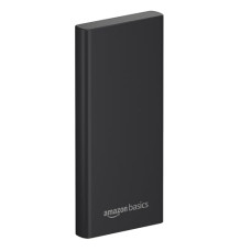 Deals, Discounts & Offers on Power Banks - Amazon Basics 10000mAh 22.5W Fast Charging Power Bank with Cable | Triple Output Ports |Dual Input Ports | Lithium Polymer Power Bank | Compact Metal Body (Black)