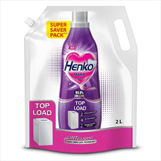 Deals, Discounts & Offers on  - Henko Matic Top Load Liquid Detergent - 2L Refill Pouch with Nano Fiber Lock Technology, 99.9% Germ Protection, Bio Stain Power & Ultra Color Care which maintains the Newness, Color & Shine