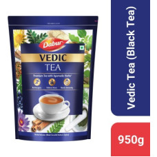 Deals, Discounts & Offers on Food and Health - Dabur Vedic Tea | Premium Tea with 30+ Ayurvedic herbs | Soulful Aroma & Rich Taste Black Tea Pouch(950 g)