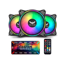 Deals, Discounts & Offers on  - WAR HAMMER Kratos 1500 RPM 120 KIT ARGB Case Fan Pack of 3 ARGB Fans with ARGB Control Box