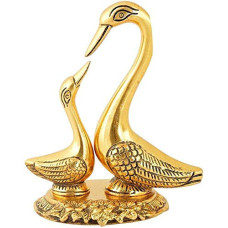 Deals, Discounts & Offers on  - CraftVatika Pair of Kissing Duck Decorative Showpiece Metal Swan Set Statue for Home Table Office Desk Decoration-Gift