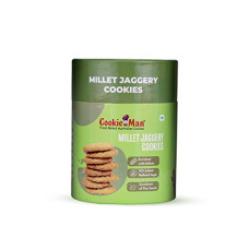 Deals, Discounts & Offers on  - Cookieman Millet Jaggery Cookies - 200g | Healthy Snack with Wheat, Millets, Jaggery, Flax Seeds and Seasame Seeds