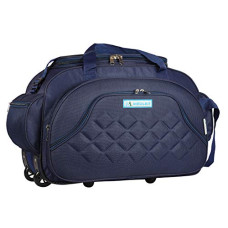Deals, Discounts & Offers on  - M MEDLER Expandable Nylon Navy Blue 2 Wheels Duffle Strolley Bag