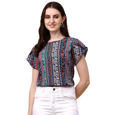 Deals, Discounts & Offers on Women - Wedani Women's Casual Short Sleeves Round Neck Foral Top (Pack of 2)