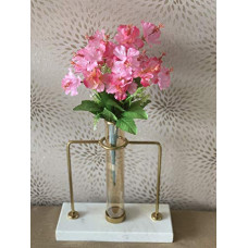 Deals, Discounts & Offers on  - Fourwalls Polyester Fabric and Plastic Artificial Habicicus Flower Bunches (10 cm x 10 cm x 48 cm, Light/Pink,Pack of 1)