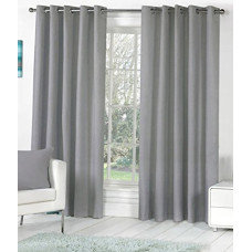 Deals, Discounts & Offers on  - Homefab India Royal Silky Grommet Window Curtain - 5 feet, Grey - 1 Piece