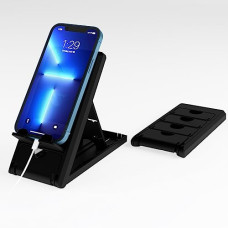Deals, Discounts & Offers on  - STRIFF Smartphone Stand, Tabletop, Foldable, Mobile Stand, Phone Stand, Tablet Stand, Smartphone Holder, Adjustable Height, Lightweight, Compact, Portrait and Horizontal, Easy to Carry(Black)