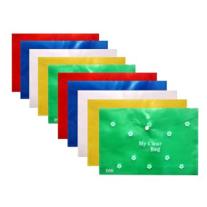 Deals, Discounts & Offers on  - Eclet A4 Document File Folder Bag, Transparent Envelope Holder Storage Case, Snap Button Organizer, Clear Flower Plastic Container