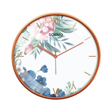 Deals, Discounts & Offers on  - Amazon Brand - Solimo Plastic White Flower Wall Clock, Quartz Movement, Silent Sweep, Modern, Easy-to-Read Time Indicator (30 Cm X 30 Cm, Multicolor)