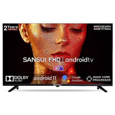 Deals, Discounts & Offers on Televisions - [For HDFC Bank Credit Card 6 and 9 month EMI] Sansui 102cm (40 inches) Full HD Certified Android LED TV JSW40ASFHD (Midnight Black) With Voice Search Smart Remote