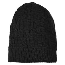 Deals, Discounts & Offers on Accessories - CRUMPLED Men's and Women's Skull Slouchy Winter Woollen Knitted Black Inside Fur Beanie Cap (Black, Free Size)