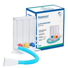 Deals, Discounts & Offers on  - Paramount 3 Ball Spirometer | Lung Exerciser | Respiratory Exerciser | Breathing Exercise | Respirometer | Breath Measurement System | Deep Breathing Lung Exerciser | Washable, Hygienic & Detachable- Pack Of 1 ( White )