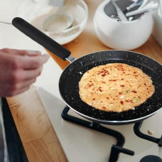 Deals, Discounts & Offers on Cookware - Frenchware Non-Stick Roti Tawa 28cm with 5-Layer Coating, Induction Base, Bakelite Handle, Flame Guard with Sturdy Rivets, Durable Granite Finish, 100% Food-Grade, Metal-Spoon Friendly (Pack of 1)