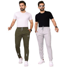 Deals, Discounts & Offers on Men - Men's Comfortable Casual Regular Fit Printed Track-Pants (Pack of 2) P2_MD_TP223_TP224