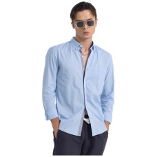 Deals, Discounts & Offers on Men - Pinkmint Cotton Spread Collar Long Sleeve Shirt