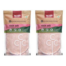 Deals, Discounts & Offers on  - Conscious Food Rock Salt | 2kg Pack of (1kg x 2) | Himalayan Pink Salt | Unprocessed | Pure & Natural | Sendha Namak