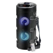 Deals, Discounts & Offers on  - Artis MS301 Wireless Bluetooth Portable Party Speaker with RGB Glow Lights, Wired Mic, Remote Control, FM Radio & Aux in/USB/TF Card Reader Input (20W RMS Output)