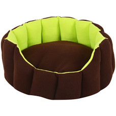 Deals, Discounts & Offers on  - Fluffy's Luxurious Polyester Filled Soft Dog/Cat Bed (Flourecent Green - Brown, Small)