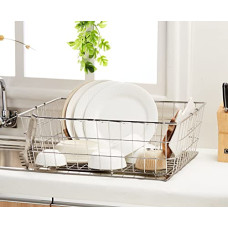 Deals, Discounts & Offers on  - Amazon Brand - Solimo Dish Drainer, Stainless Steel (54 cm x 20 cm x 42 cm)