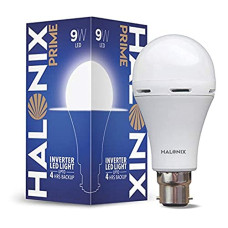 Deals, Discounts & Offers on  - Halonix Prime 9W B22D 6500K Cool Day Light Inverter Rechargeable Emergency Led Bulb Pack of 1