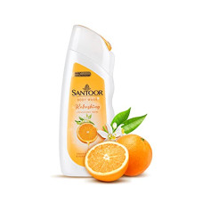 Deals, Discounts & Offers on  - Santoor Refreshing Skin Body Wash, Enriched With Tangy Orange Oil & Neroli Extracts, Soap-Free, Paraben-Free, pH Balanced Shower Gel, 230ml