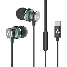 Deals, Discounts & Offers on Headphones - Ambrane Type-C Wired Earphones, 10mm Bass Drivers, Inline Controls for Type C Smartphones, iPhone 15 & Laptop, 1.2m Braided Anti Tangle Wire with Mic
