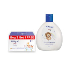 Deals, Discounts & Offers on Baby Care - Bumtum Paraben Free Baby Soap (4N x 50 Gram) & Baby Gentle Shampoo (200 ML) Combo
