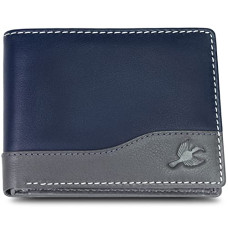 Deals, Discounts & Offers on  - HORNBULL Buttler Navy Wallet for Men | Stylist Mens Wallet with RFID Blocking | Genuine Leather Gift