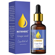 Deals, Discounts & Offers on  - Nutriment Grape Seed Essential Oil Organic & Natural Skin & Hair Moisturizer & Refreshing Fruity Fragrance No Mineral Oil No Sulfate No Paraben 15 ml Essential Oil (Pack of 1)