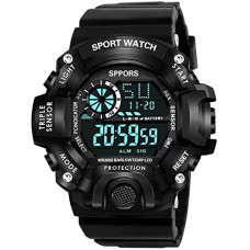 Deals, Discounts & Offers on Electronics - SELLORIA Digital Watch Shockproof Multi-Functional Automatic Black Color Strap Waterproof Digital Sports Watch for Mens Kids Watch
