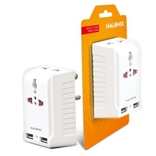 Deals, Discounts & Offers on Electronics - Halonix 6A Twin USB Charger & One 3 Pin Socket,Orange,MULTI PLUG EXT WITH USB